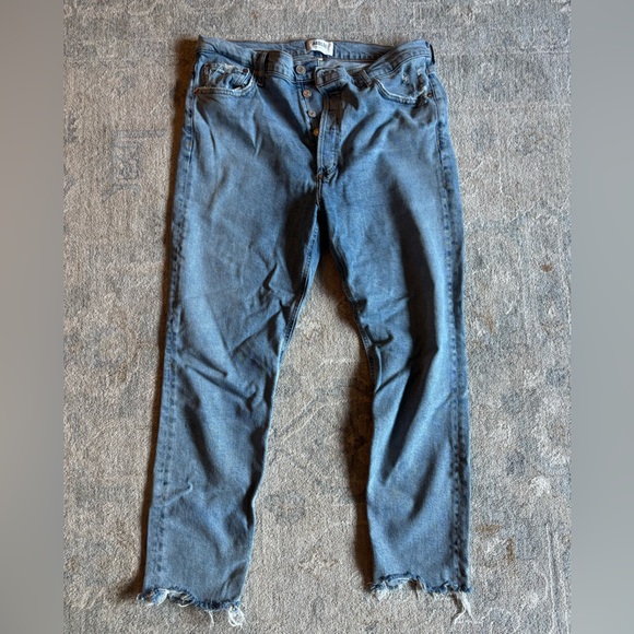 Agolde straight leg Jean with ripped hem - Picture 1 of 6